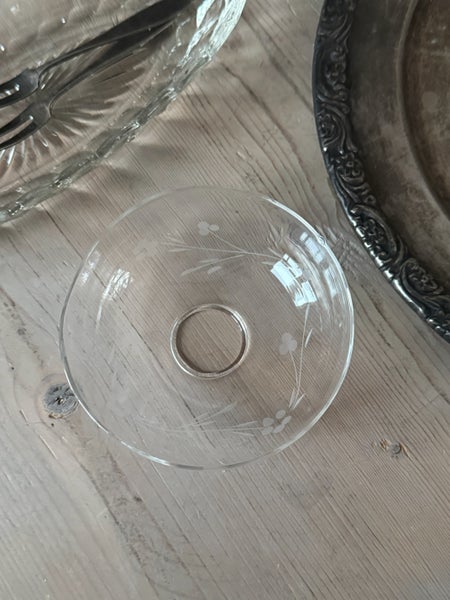 Kynttil&auml;mansetti, lasi kaiverruksella, iso